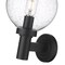 Z-Lite Laurent Outdoor Wall, 1-Light, 8 In.W x 9 In.L x 12.5 In.H, Black/Clear Seedy 599M-BK - alternate 8
